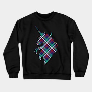 Unique Plaid Tartan Unicorn Scottish Pride Crewneck Sweatshirt